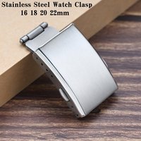 316L Stainless Steel Watch Clasp Folding Buckle 18mm 20mm 22mm Men Women Watch Buckle Universal Replace Watch Strap Accessories