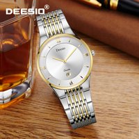 Deesio Men's Quartz Watch Japanese Movement Sapphire Crystal Stainless Steel Case Water Resistant Gift for Men Birthday Wedding