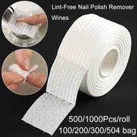 100/200/300/504Pcs Lint-Free Wipes Nail Polish Remover with Cotton Pads Roll Towel Paper for Acrylic Gel Nail Art Cleaner Tools
