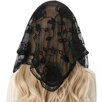 Elegant Lace Mantilla Scarf Church Head Scarf Catholic Bride Scarf Photo Headpiece