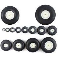 1Pair Tail Wheel Black Rubber PU RC Airplane Replacement Plastic Hub Plane Toy Parts Wholesale