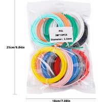 2.5mm PCL 3D Pen Refill Pack | Compatible with The 3Doodler Start+ Only | 10 Vibrant Colors of Safe Low Temperature PCL Filament
