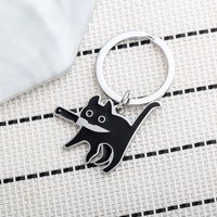 Black Knife - Holding Cat Keychain Creative And Individual Keyring Japanese Ins Style Pendant Perfect Small Gift
