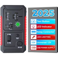 12V Car Relay Tester Automotive Electronics Test Tools Cordless Car Battery Checker Circuit Tester With Switch LED Indicator