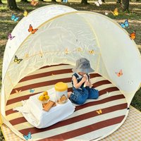Instant Beach Tent Or Mat Portable UV Protection Sun Shelter For 3 4 Persons Large Capacity Quick Setup Camping Picnic Canopy