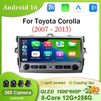 9.3 inch Split Screen Multimedia Player GPS Navigation For Toyota Corolla 2007-2013 Video Carplay Android Auto Car Radio 2 Din