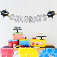 10Pcs/set Graduation Season Happy Decoration Aluminum Film Balloon Graduation Happy Party Balloon Supplies