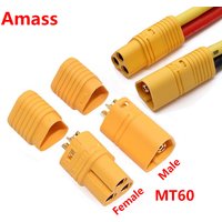 2/10Pcs MT60 Male Female 3.5mm 3 pole Plug Connector with Sheath Set for RC Airplane Car Model ESC Accessories
