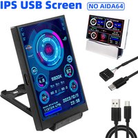 3.5 Inch IPS Type C Secondary Screen for Computer CPU GPU RAM HDD Monitor USB Display USB NO AIDA64 LCD for Windows 10 11