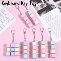 New Finger Button Anti-stress Toys 9/4 Mechanical Keyboard Keycaps Office Decompression Calming Keychain Gifts for Adults Kids