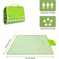 200x200cm Spring Outdoor Picnic Blanket Waterproof Sandproof Lightweight Travel Mat with Handle for Hiking Camping