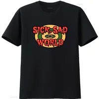 Sick Sad World T Shirt Unique Eye Design for Trendy Fashion Lovers vintage Washed Stretched Unisex Top For Everyday Wear