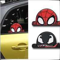 Spider-Man Venom Cartoon Lying down the window to peek at the car sticker Rear glass car sticker blocking decoration animation