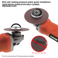 1pc M14 Thread Angle Grinder Self-Locking Pressing Plate Angle Grinder Pressing Plate Quick Release Flange Nut Power Chuck