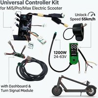 Universal Controller Kit for Xiaomi Mi5/Pro/Max E-Scooter, 1200W 24-63V with Dashboard & Turn Signal Module, Unlock Speed 55km/h