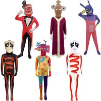 Kids Pomni Jax Plushie Bunny Caine Ragatha Cosplay Costumes The Amazing Digital Circus Doll Dress Suit Cosplay Halloween Outfit