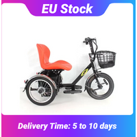 Mini-Dreirad-Elektrofahrrad, 250 W, 24 V, Elektrofahrrad für ältere Menschen, Behinderte, großer Gomfortable-Sitz mit Vorder- und Hinterradkorb
