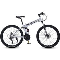 24-Inch folding bicycle, outdoor sports variable speed mountain bike, portable cycling bicycle