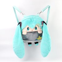 Soft Hatsune Miku Plush Backpack Kawaii Anime Character Bag Itabag Adorable Cartoon Shoulder Bag for Fans Casual Use