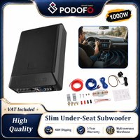 Podofo 1000W Slim Subwoofer Pod Siedzenie z Zestawem Wzmacniacza do Samochodu i Ciężarówki, Głośnik Basowy, Wzmacniacz Audio, Subwoofery Samochodowe, Aktywny Subwoofer