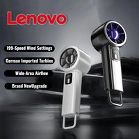 Lenovo Handheld Fan 10000 RPM High Speed 199 Speed Portable USB Fan Long Battery Life Strong Wind Desktop For Outdoor Travel New