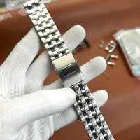 20mm 21mm Für IWC Pilot 377714/ Mark 20/ Mark 18 Hochwertiges Armband aus massivem 316 Edelstahl mit gebogenem Ende, perfekte Passform