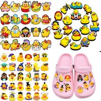 Fashion Cartoon Duck Shoe Charms Set, Soft PVC Waterproof Shoe Decorations, DIY Accessories for Crocs Clogs Sandals