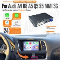 AUTOTOP Bezprzewodowy Adapter CarPlay Android Auto do Audi A4 B8 A5 Q5 S5 MMI 3G AirPlay Mirror Link Interfejs Multimedialny do Kamer Cofania