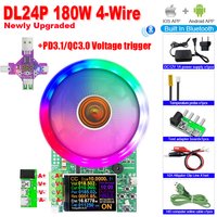 180W DC tester APP electronic load lithium battery capacity monitor discharge charge power meter supply checker + PD/QC Trigger