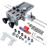 Allsome 3-in-1 Dübelvorrichtung Master Kit Selbstzentrierende Dübel-Bohrlehre Set