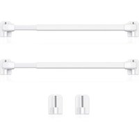 2 Pieces Adjustable Curtain Rod Telescopic Window Cupboard Stick Wardrobe Bracket Pole Without Drilling Rods for Home
