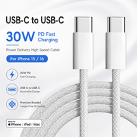 USB C to USB C Cable for iPhone 15 16 17 Pro Max PD Fast Charging Braided Type C Data Cable 1M 1.5M 2M
