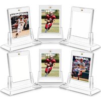 Set 35PT Card Holder Magnetic Acrylic Support Protectors Hard Plastic Sleeves Trading Display Case Baseball Football Sport Cards
