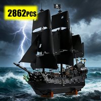 Pirates of the Caribbean Revenge Warship (2862 PCS) Black Pearl Sailboat Building Blocks Model Toy Gift for Boys and Girls