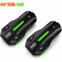 NYTalk N8 Motorcycle Bluetooth Intercom Helmet Communication System with ENC Noise Reduction IP67 Waterproof 8 Rider Group Chat image 4