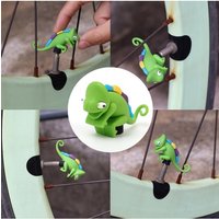AliExpress NONE Bicycle Valve Caps Silicone Cartoon Chameleon Waterproof Valve Cover Mountain Bike Decoration Riding Equipment Air Nozzle Cap