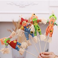 8PCS Standing Cute Countryside Scarecrow Ornament Halloween Decoration Bar KTV Scene Decoration Festival Atmosphere Decoration