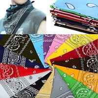 1/3pcs Fashion Hip Hop 100% Cotton Bandana Square Scarf Cowboy Cashew Black Red Paisley Headband Print For Women/Men/Boys/Girls