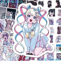 65pcs/set Anime NEEDY GIRL OVERDOSE Stickers Cute Cartoon Character Rain Stickers DIY Notebook Ledger Decoration Stickers