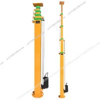 Mobile Hand Lift Pole, Portable Hydraulic Mast, Manual Telescopic Pole 3 Meters 4 Meters