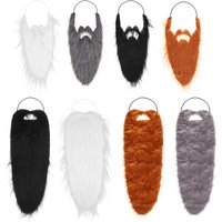 Fake Beard Dress up with Elastic Rope Facial Hair Cosplay Fake Mustache for Stage Performance Holiday Masquerade Festive Adults