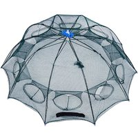 8/6/4 Holes Foldable Fishing Net Shrimp Cravfish Cage Smelt Eels Casting Fish Mesh Trap Tackle Outdoor Collapsible Fishing