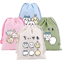 Chiikawas Hachiware Storage Drawstring Bag Kids Birthday Gift Bags Cartoon Earphones Key Pouch Home Small Party Candy pouch