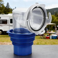 RV Sewer Hose Fitting with 4-in-1 Adapter RV Sewer Waste Elbow Trailer Waste Pipe Connector for RV Trailer Truck Motorhome