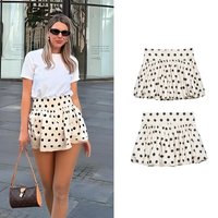 Women Sweet Chic Polka Dot Shorts Skirts Spring Summer Female Wide Leg Lantern Skirts Fashion Lady Street Holiday Party Skirts