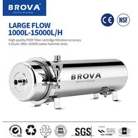 BROVA – purificateur d'eau domestique/Commercial pour toute la maison, système PVDF UF 0.01μm, grand débit1000L-15000L/H SUS304, élément filtrant à coût inférieur