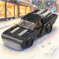 339pcs MOC Heroes DCD Batmansed Pattinson Batmobile City Champions Style Model Festival Gifts Building Blocks Architecture Toy