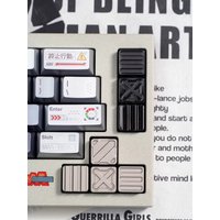 Metal Theme Keycaps Set Custom Original Handmade Glossy Matte Artisan Keycaps for Mechanical Keyboard Accessories Personality