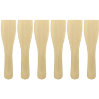 6 Pcs Wooden Spatula for Cooking Turner Scraper Kitchen Non Stick Bamboo Shovel