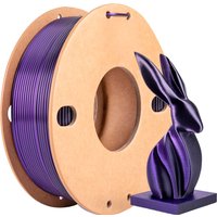 Dual Color Silk 0.25KG PLA 3D Printer Filament 1.75mm, Dual Color 2-in-1 Purple-Black Silk Filament 0.25KG Spool Dimensional Acc